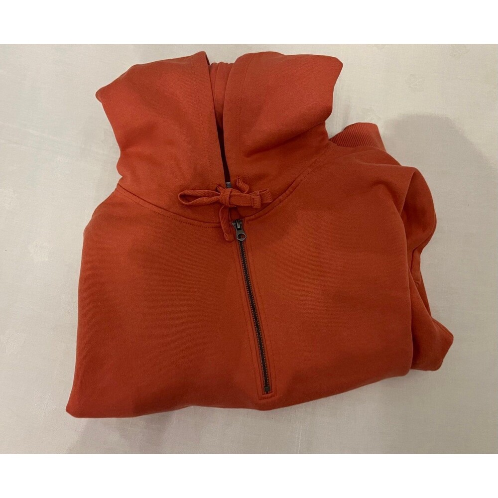 Orange half zip hoodie Large